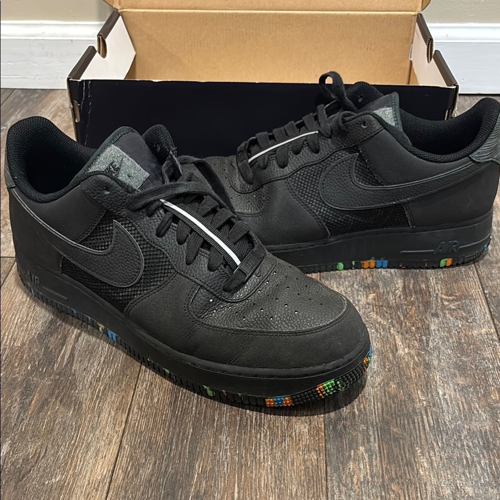 Nike Black Sneakers with Colorful Sole